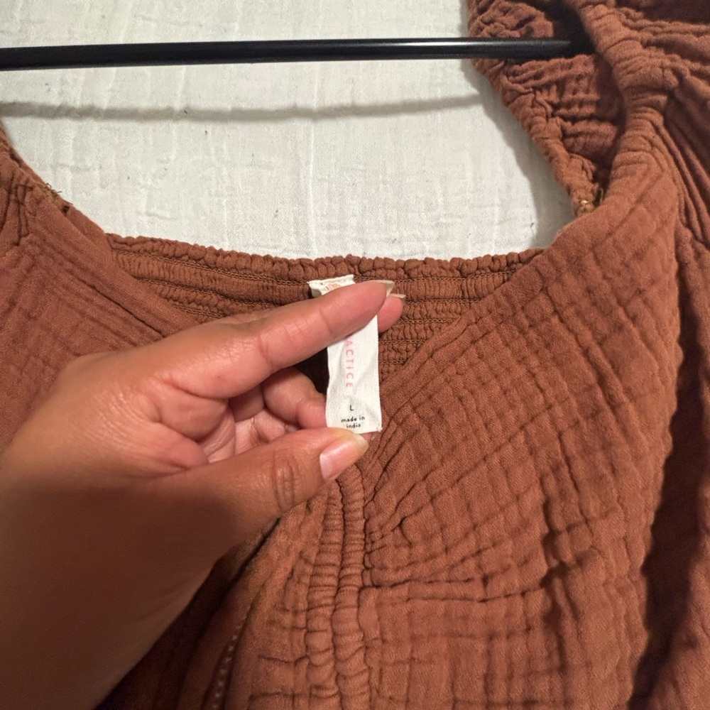 Anthropologie Brown Crop Top